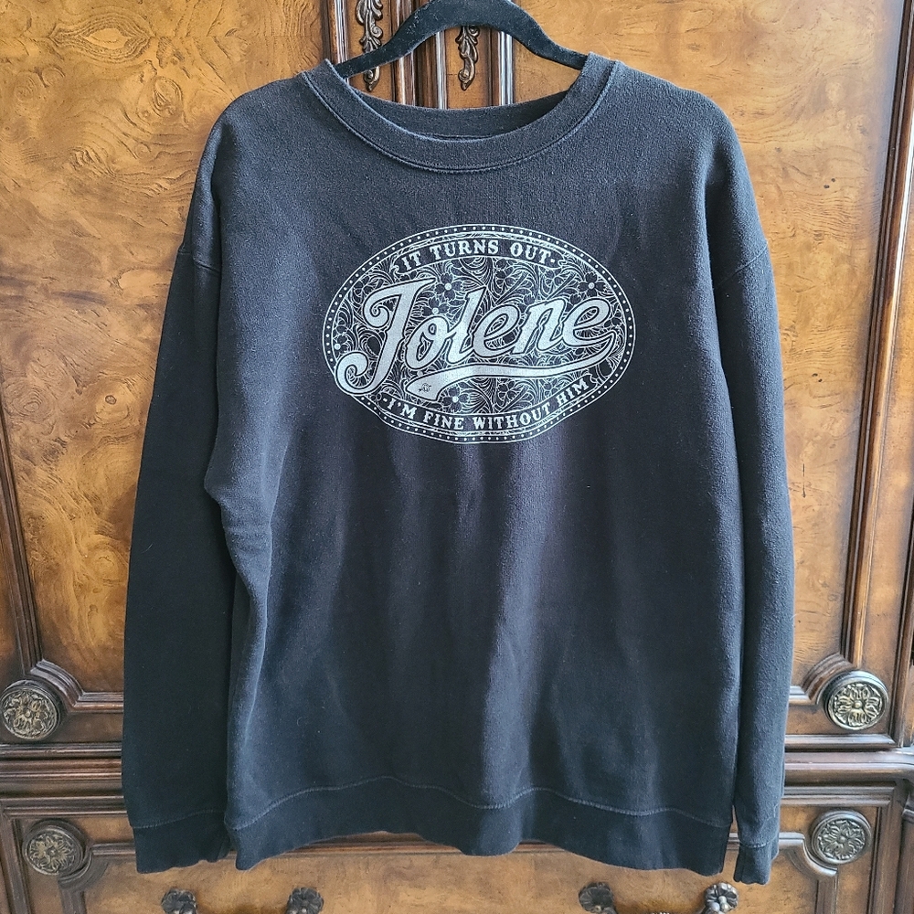 Independent Trading Company Jolene Black Crewneck Sweatshirt